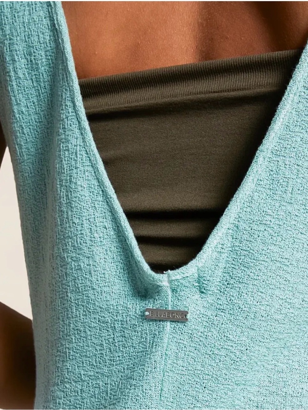 Billabong Never Better Romper Light Aqua size small - Picture 3 of 3